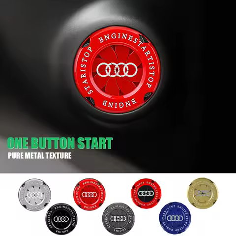 Car Engine Start Stop Button Cover Blade-type Rotatable Decoration Cover For Audi Q5 B9 B7 C6 A1 Q7 
