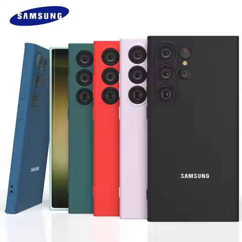For Samsung S25Ultra S24Ultra Case Soft Liquid Silicone UltraThin Shockproof Phone Back Cover For Ga