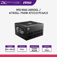 MSI MAG A850GL / A750GL-750W  PCIE5 PCIE 5.0, 80 GOLD Fully Modular Gaming Power Supply, 12VHPWR Cab