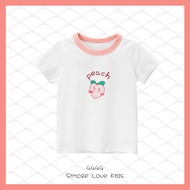 [Simple Love Kids] Little Girl's Peach T-Shirt 4444