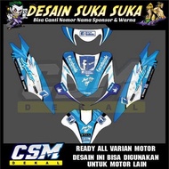 377 DECAL DECAL MOTORCYCLE MIO SPORTY STICKER STICKER STRIPING BODY SPORTY FACEBOOK biru