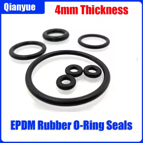 EPDM Rubber O-Rings (4mm Cross Section, OD 13-400mm, Chemical & High Temperature Resistant, for Hars