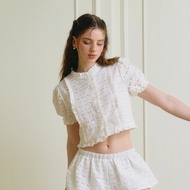 lookbooklookbook coquette top moondust lace