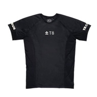 T8 Run เสื้อวิ่ง แขนสั้น ผู้ชาย ใส่วิ่ง กีฬากลางแจ้ง Men Pure Black2 ผ้าแห้งไว สีดำ รุ่นใหม่ เบา 90g