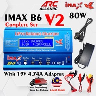 IMAX B6 V2 80W Balance Charger Lipo 1S-6S LiHv LiFe Ni-Cd NiMH Pb with 90W adapter Drone Aeroplane