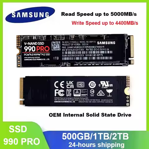 SAMSUNG SSD 990 PRO Internal Solid State Disk HDD Hard Drive 1TB 2TB PCIe4.0 M.2 2280 NVMe TLC SSD L