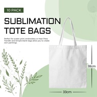 Sublimation Tote Bags Blanks 15 X 13 Inch Polyester Canvas Tote for DIY Crafting Heat Transfer Bag f