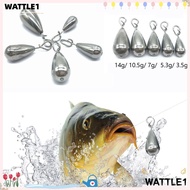 WTTLE Fishing Sinkers 3.5/5.3/7/10.5/14g Fishing Tools Entertainment Tungsten Water drop Outdoors Ho