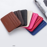 AY8M-Double-sided PU  ID Card Holder Multi-color Bank Credit Card Case Multi-slot Ultra-thin Wallet 