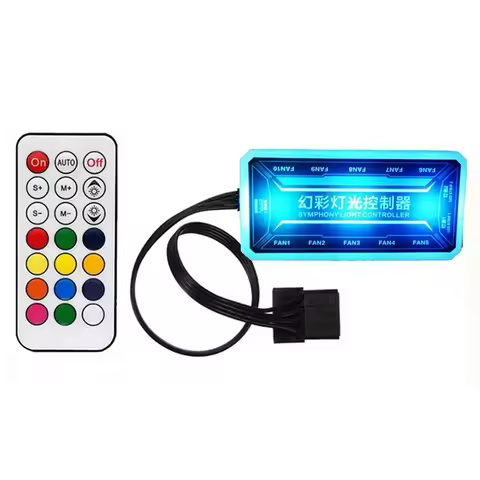 Led controller fan hub remote support 6pin RGB fan and led strip