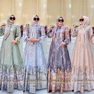 Readyy Seruni Series 3 Dress Muslim Gamis Silk Motif Terbaru Bunga