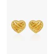 916 Gold Heart Earring
