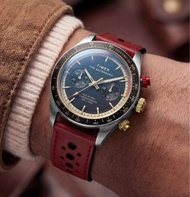 [包順豐] Timex Waterbury Heritage Chronograph 39mm Black Dial Red Leather Strap Watch TW2Y93400 Quartz 
