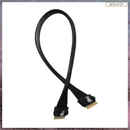 [L E U R] PCIE4.0x8 SFF8654 to SFF8654 Male to Male Data Cable Slimsas 8X SFF8654 X8 GEN4 Cable for 