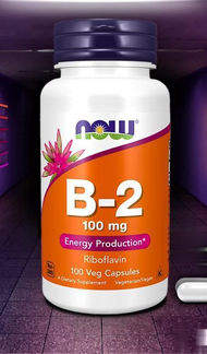 Vitamin B-2 / Riboflavin 100 MG 100 Capsules by NOW FOODS