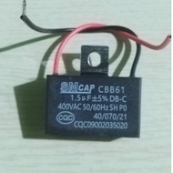 1.5UF/450v Ceiling Fan Motor Running Starting Capacitor Capacitor Kapasitor Kipas Siling