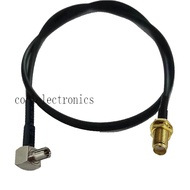 1PC RG174 SMA Female to TS9 TS-9 Male Right Angle Connector RF Extension pigtail Cable 15/20/30/50cm