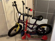 14吋 玩具反斗城 兒童單車 有輔助輪 滑板車 1 set賣