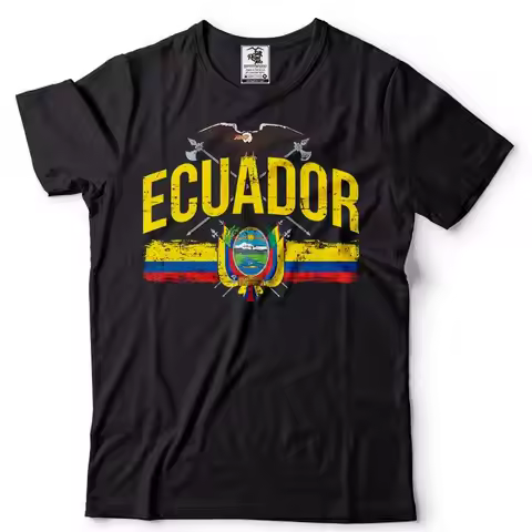 Mens Ecuador Patriotic T Shirt Ecuadorian National Country Flag