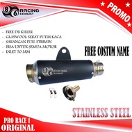 Racingknalpot Original 86 racing exhaust Pro Race 1 silencer only includes db killer powerful bass s