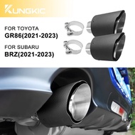 Real Carbon Fiber For Subaru BRZ Toyota GR86 2021 2022 2023 2024 Exhaust Pipe RHD LHD Stainless Stee