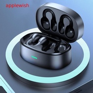 ~Applewish~ Wireless Clip On Bone Conduction Headphones Mini Sports Headphones Running Earring Headphones Open Earbud