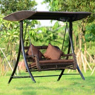 HY&amp; Outdoor Rocking Chair Swing Outdoor Swing Chair Hanging Basket Adult Swing Chair Rattan Double Rocking Chair Glider