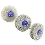 Woodwork Polish Grinder, Nylon Wheel Brush Abrasive, Grinding Head with 6mm Threaded Shank, Abrasive