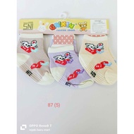 (3 pairs) anti-slip baby socks 0-4 months no. 87