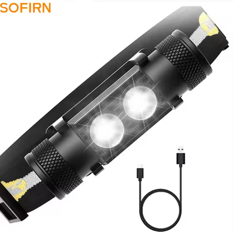 H25S Headlamp 18650 Headlight Dual SST40 LED 1200lm USB Rechargeable Outdoor Tactical Working Lamp