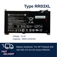 (ส่งฟรี ประกัน 1 ปี)HP แบตเตอรี่โน๊ตบุ๊ค Battery Notebook HP Probook 440 G4 G5 Series : RR03XL