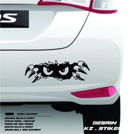 CUTTING STICKER PEEKING MONSTER 20 CM COOL MONSTER PEEKING CAR BUMPER STICKER