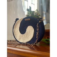 Handbag with 2 circles (handmade)