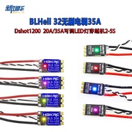 HAKRC 32-bit ESC BLHeli_32 Dshot1200 20A/35A Lampu LED Boleh Laras untuk Mesin Merentasi 2-5S