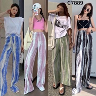 C7889 Wave Pleated Relax Daily Pants