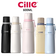Cille 316 Stainless Steel Tumbler with Coaster | Tumbler Keluli 316 dgn Alas, 3 Cara Minum, Anti-Tum