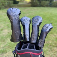 Golf Club Cover White Line Skull No. 1 Fairway Wooden Ball Head Protective Cap Cover Putter Cover Ir