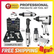 41pcs Air Tool Pneumatic Tool Kit Air Impact Wrench Air Die Grinder Air Hammer Air Ratchet for Autom