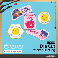 Red Zebra | Die Cut Sticker |  Custom Sticker Label