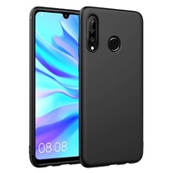 Huawei Nova 4e Case Matte Silicon Soft TPU Back Cover Huawei Nova4e 4e Black Casing