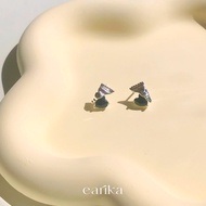 earika.earrings - crystal heart candy ต่างหูแป้นซองขนมและหัวใจเพชรเงินแท้ (มีให้เลือก 2 สี) เหมาะสำห