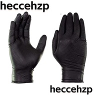 HECCEHZP 100pcs Nitrile Gloves, Black Rubber Mechanics Gloves, Wear-resistant Diamond Grip 9.06in*3.86in Large Latex Gloves Building Industry