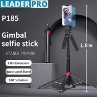 P185 Gimbal Stabilizer Selfie Stick Tripod Stand Foldable Monopod Smartphones Balance Steady Shootin