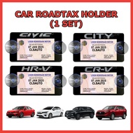 Car Roadtax Holder 2025 for Honda City Jazz Civic CRV HRV WRV Accessories Acrylic Rotex