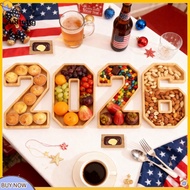 {uStuttg}  Cheese Platter Tray Buffet Table Decorations 2026 Fillable Number Boxes Wooden Charcuteri
