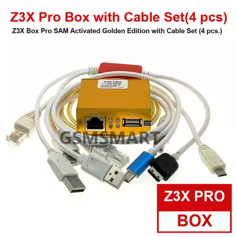 2025 Z3X Box Pro Z3X Pro Box Sam Activated with 4 Cables c3300k / TYPE-C / USB / E210 for new update