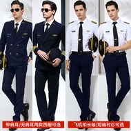 Men's Aviation Captain Uniform with Jacket, Spring/Autumn Style; Suitable for Events and Ready Stock