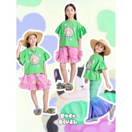 Poco Blush ᴏʀɪ ɪɴᴀʟᴅᴇᴇ ɪɴɴᴇʀ | PCSSS25390 Shell Pearl Cat Printed T-Shirt Girls Summer Thin Style Br