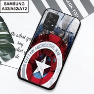 Samsung A32 - A52 - A72 - Softcase Glass - Avengers -S28 - Casing Hp - Pelindung hp-Case Handphone- -Casing Hp Samsung A32 - A52 - A72 - Softcase Glass Kaca -