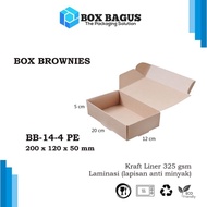 I79i7yj0 Box Box / Box / Box / Cake / Bread / Brownies Nugget Uk.20X12X5Cm Kraft 325Gsmpe Yt70604Y